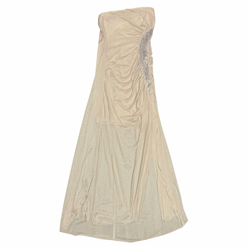 Ruby Rox Y2K Strapless Glitter Maxi Dress Size Large